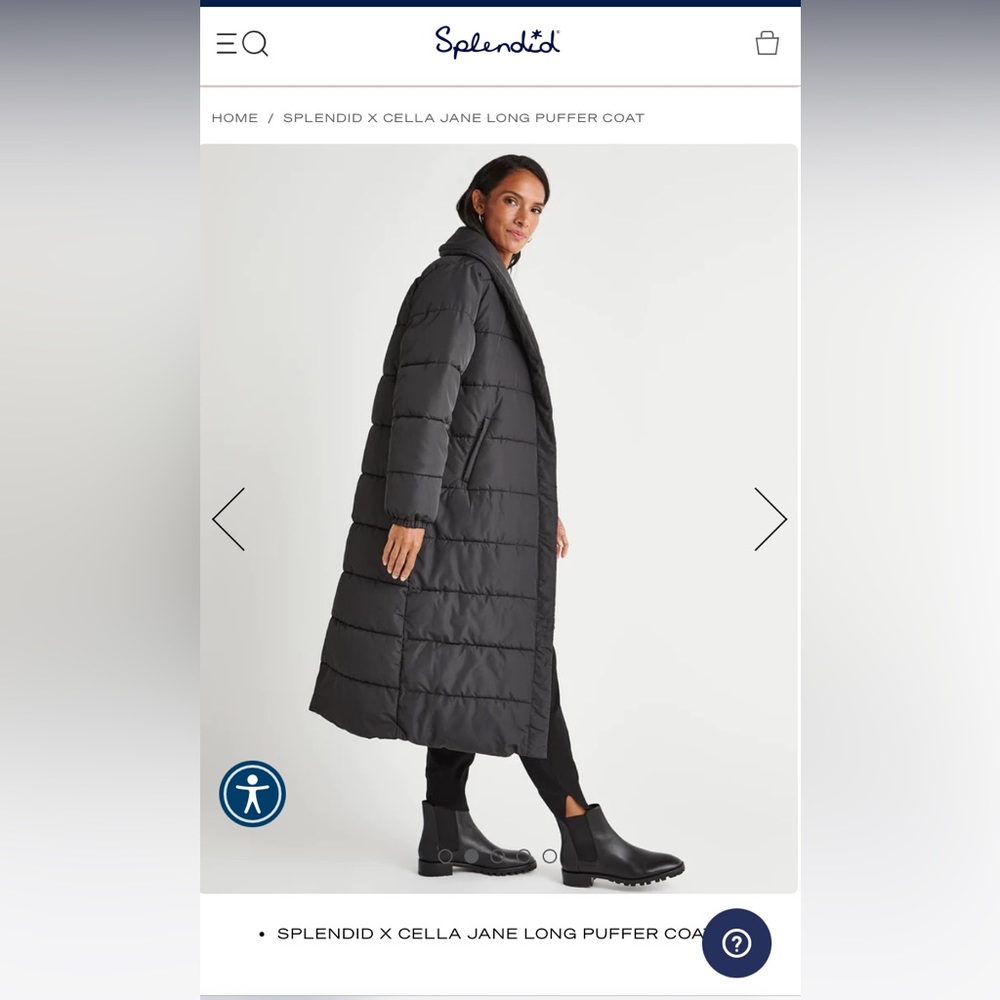Brand new with tags Splendid X Cella Jane long puffer coat size Large.